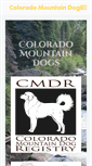 Mobile Screenshot of coloradomountaindogs.com